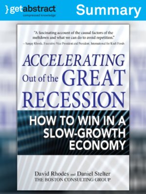 cover image of Accelerating Out of the Great Recession (Summary)